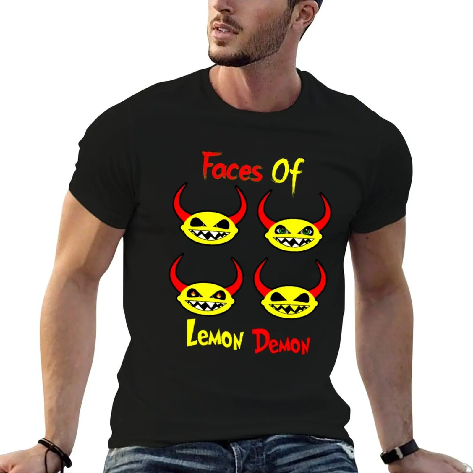 

Faces of Lemon Demon T-Shirt t shirts for man graphic tees cotton t shirt man T-Shirt