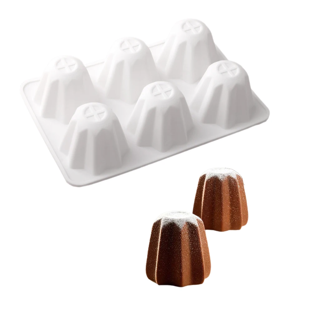 6-Cell 8-Corner Pandolo Shaped Silicone Cake Mold Christmas Dessert Making Tool Mousse Cake Mold Kitchen Baking Supplies