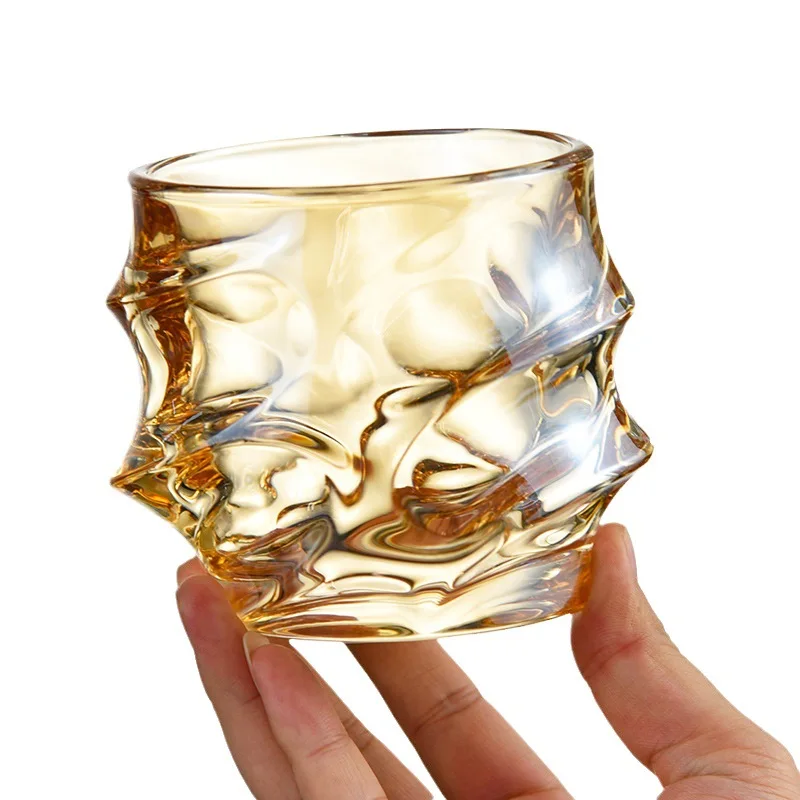 

Electroplated gold crystal glass creative luxury home wine cup, whiskey cup, water cup