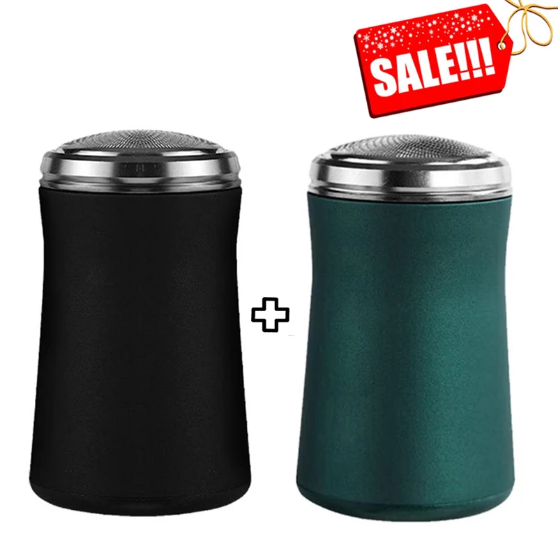 

Мини-портативная бритва, карманная бритва для бороды, сухая и влажная бритва двойного назначения, водонепроницаемый инструмент для бритья для мужских волос на лице