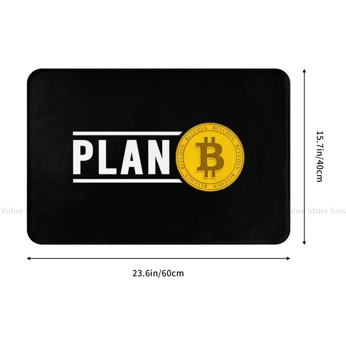 Cryptocurrency Bedroom Mat Plan B Bitcoin Doormat Living Room Carpet Entrance Door Rug Home Decor