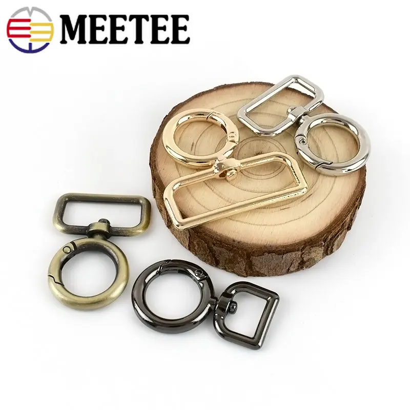 5/10Pcs 12-38mm Metal Buckle Swivel Snap Clip Clasp Dog Collar Keychain Bag Strap O Ring Connector Hook DIY Hardware Accessories