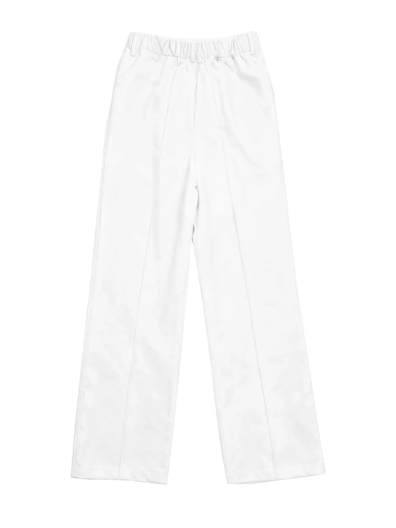 Damen High-Waist Straight-Leg Hosen Formelle Büro-Hosen Slim-Fit Schnitt Klassische Einfarbige Anzughosen – Detail 6