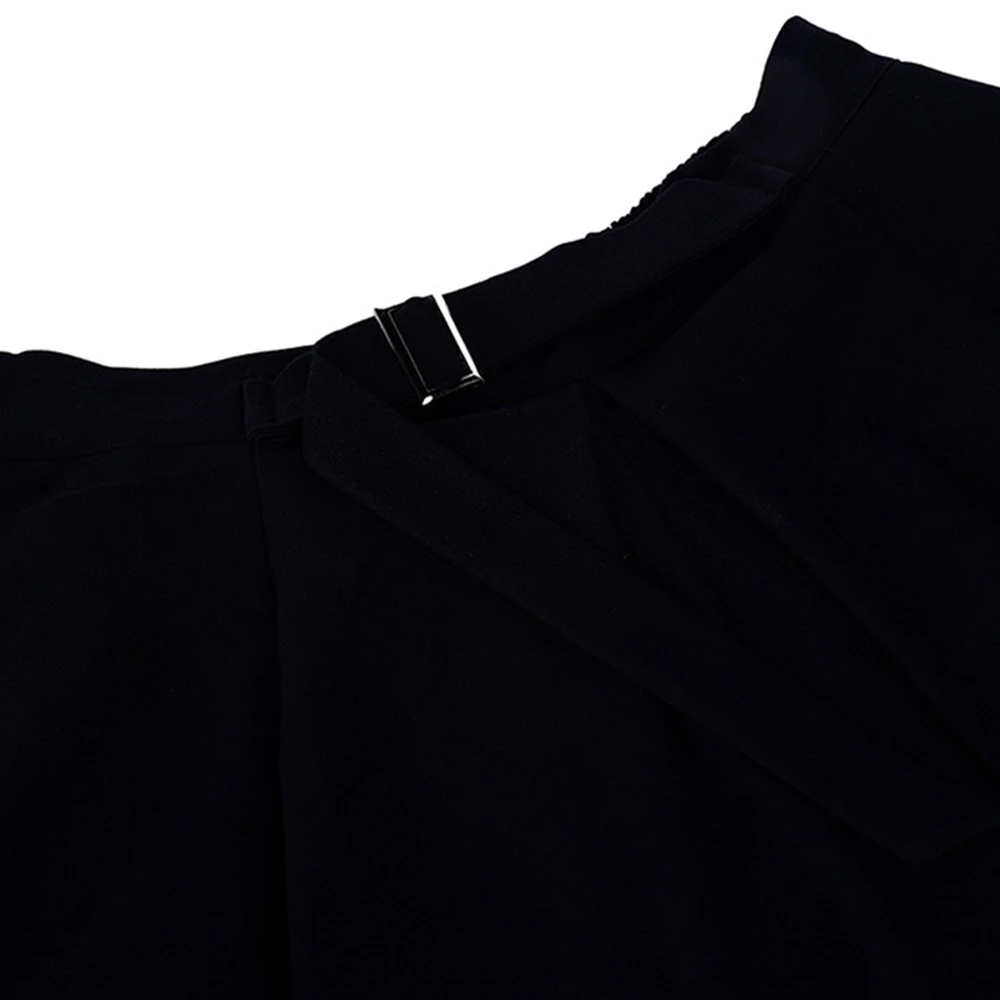 Japanese Streetwear Baggy Fashion Casual Wide Leg Pants Men Punk Hip Hop Skirt Pants Black Harem Trousers Men's Culottes Unisex