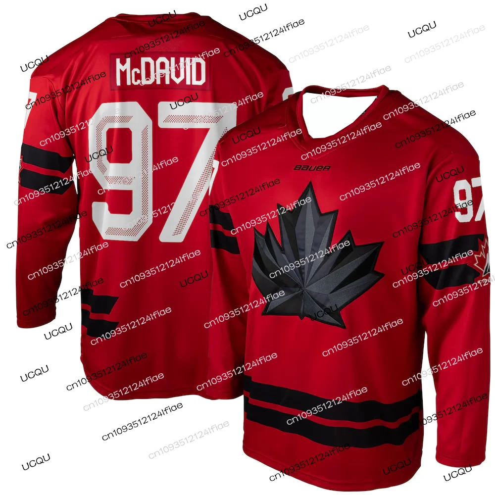 2026 Canada Ice Hockey New Jersey, McDavid Fan Special Edition Ice Hockey Jersey Set Men's Long-Sleeve Athletic Jersey
