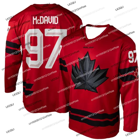 2026 New Arrival Canada Ice Hockey Game Jersey, McDavid Fan Special Hockey Jersey Kit, Men's Long-Sleeve Athletic T-Shirt
