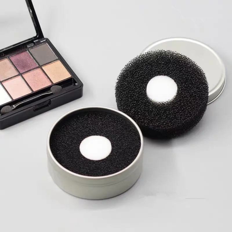 Gąbka do czyszczenia pędzli do makijażu, usuwająca farby, z węglem aktywnym, szybkie czyszczenie, puder, narzędzie do czyszczenia pędzli kosmetycznych, sucha myjka do pędzli.