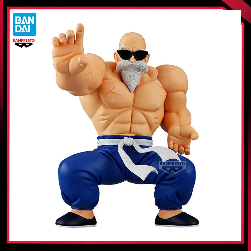 Bandai en Stock, Banpresto Original, Solid Edge Works, Anime Dragon Ball Z, Muscles Master Roshi, Figura de Acción de Anime, Modelo de Juguete de Regalo