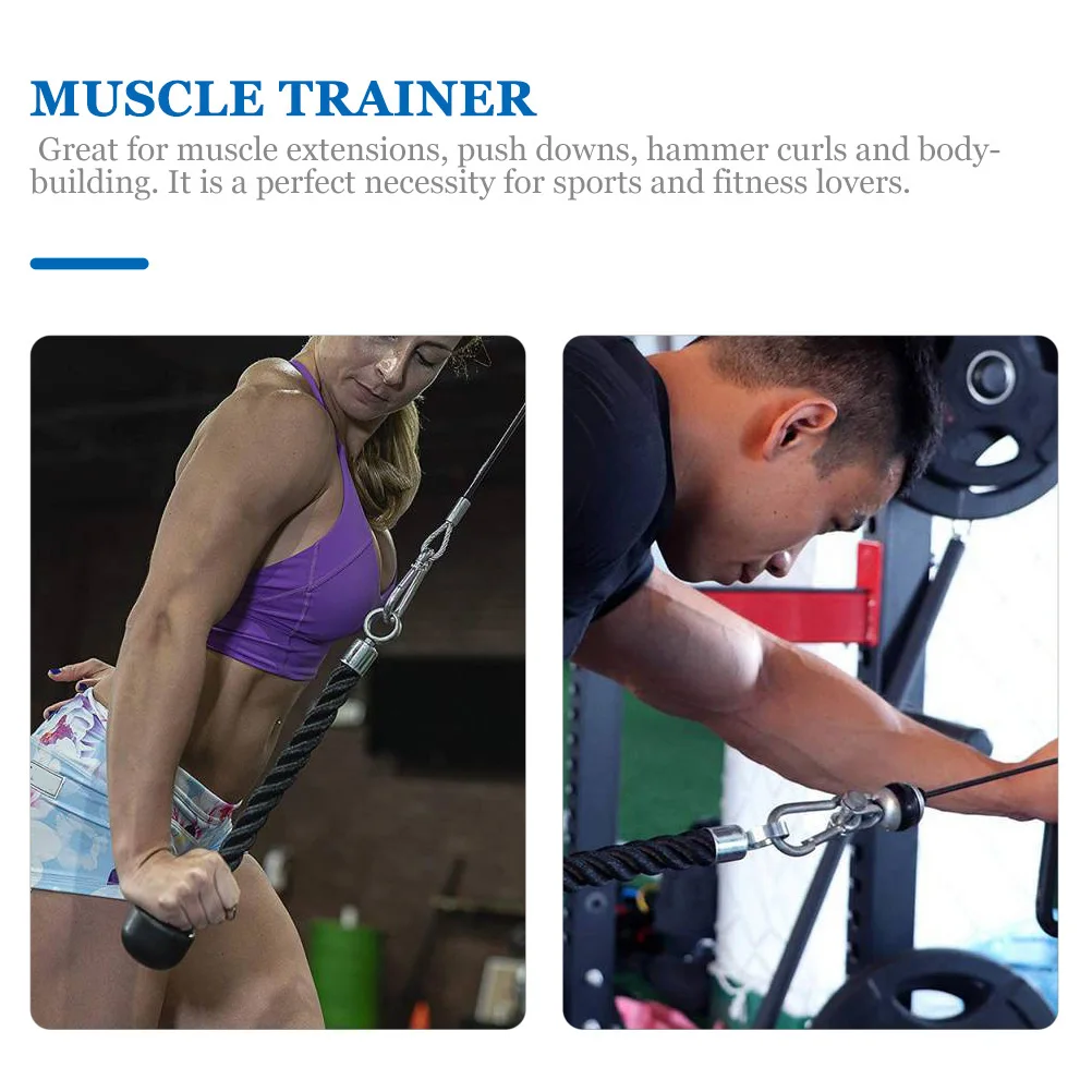 

4 Pieces Resistance Tricep Rope Set Home Gym Bicep Tricep Workout Supplies Workout Muscle Trainer Cable Attachment