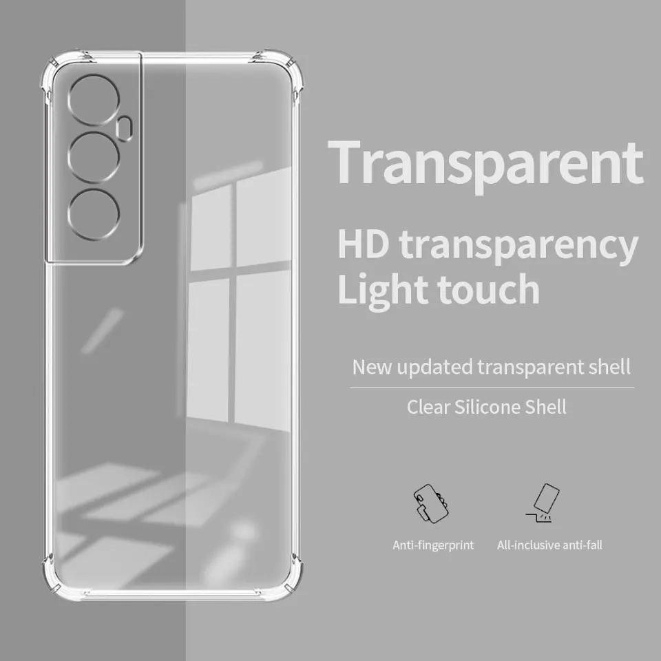 WISTFULNAI Cover per Realme C65 5G con 2 Pezzi Vetro Temperato,Transparent Silicone Custodia,TPU Protettivo Bumper Case,per Realme C65 5G Pellicola Prottetiva - TM2