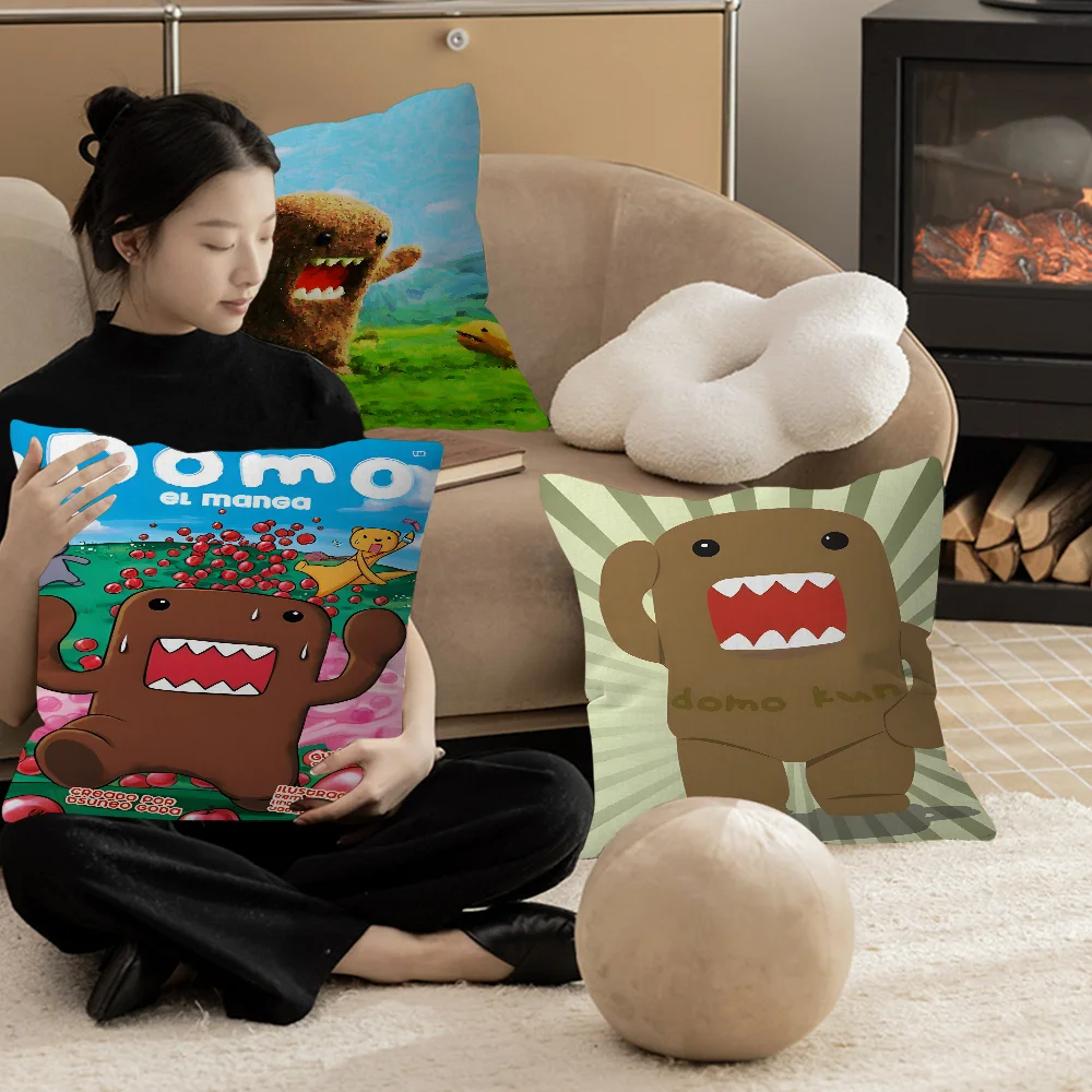 

Cute Domo-Kun Classic Movie Office Cushion Pillowcase Car Cushion Cover45X45CM Lumbar Pillowcase Sofa Pillowcover