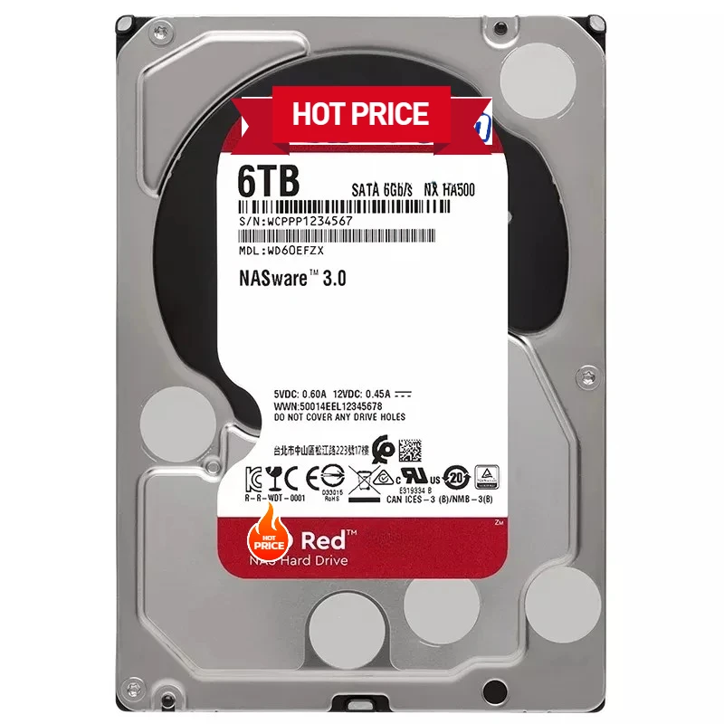 Imagem -02 - Westen-rn-digital W--d Red Nas Disco Rígido Interno 4tb 6tb 35 5400 Rpm Classe Sata 64 mb Cache Hdd Wd40efrx