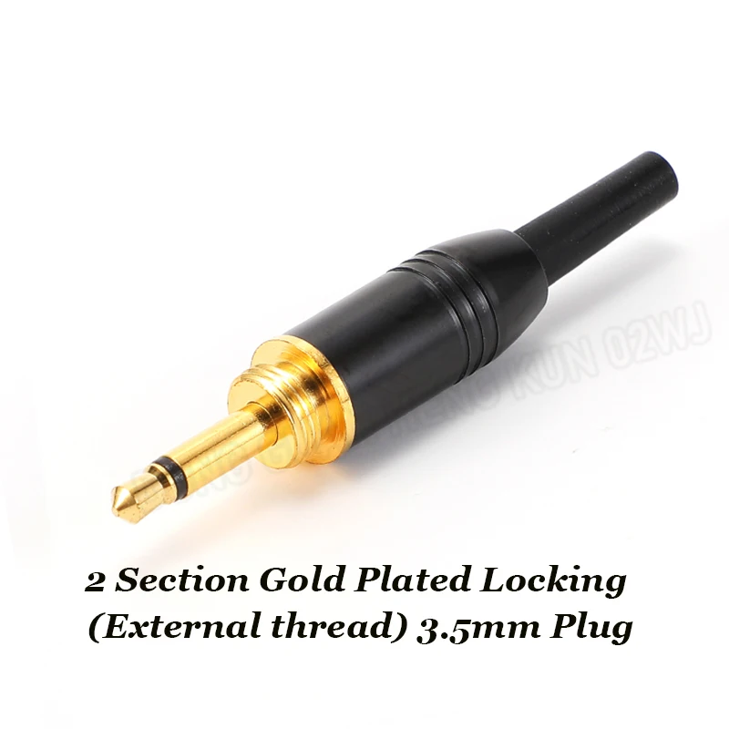 Gold Plated Audio Plug 2/3/4 Section 3.5mm Stereo Headphone Plug With Thread Lock Solder XLR Audio Cable DIY Repair