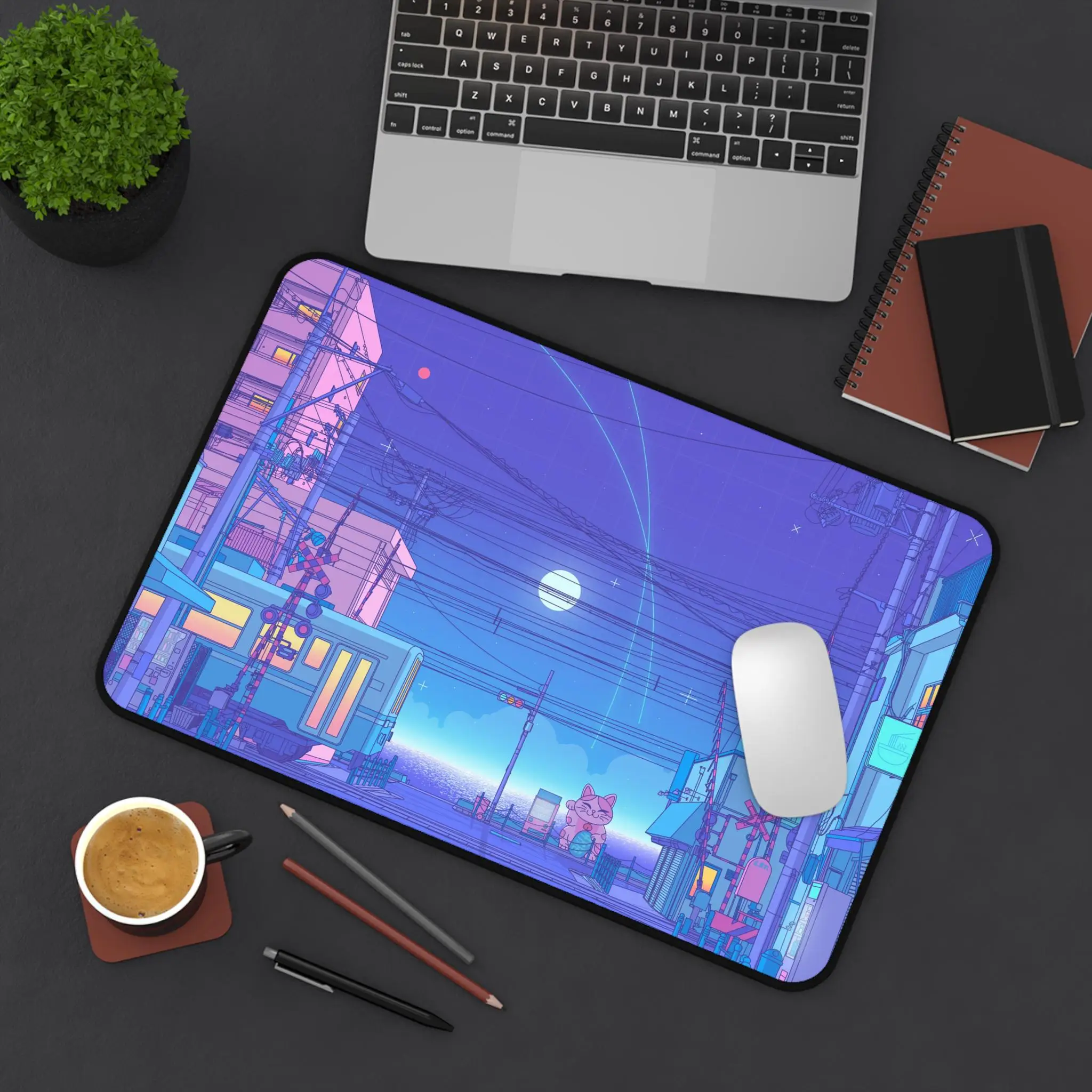 Japanese-style City Street Mousepad,non-slip and Waterproof Gaming Deskmat,office Desktop Decorative Mat,perfect Gift for Friend