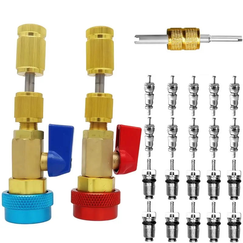 NEW HOT In Stock-For High/Low Pressure Air Conditioner Tool R134A Quick Valve Core Remover Set For Refrigerant