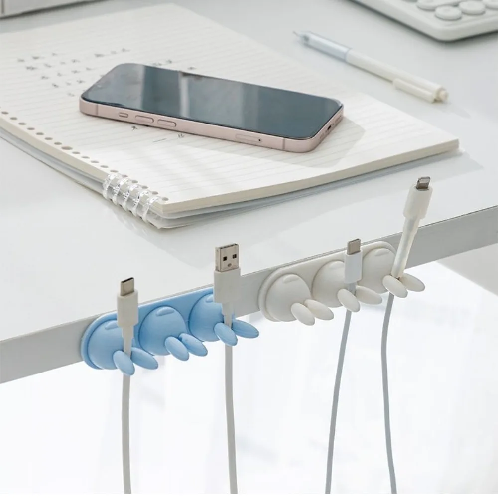 Cute Bunny Desktop Kabel Organizer Ladekabel Halter und Organizer Selbstklebende Handy Kabel Wickler