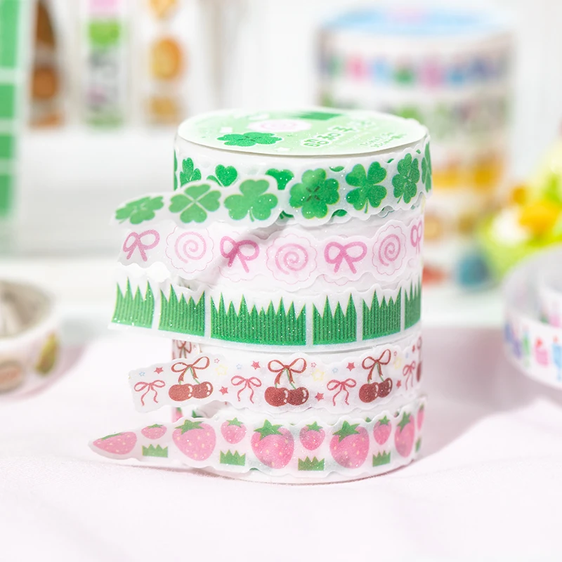 5 قطعة/المجموعة Ins لطيف اشي الشريط حساب اليد شريط مزخرف كلية مخطط DIY المدرسة القرطاسية اليابانية ملصقات الشريط لفة