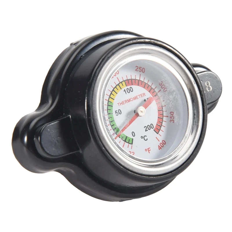 High Pressure Radiator Cap With Temperature Gauge, 1.8 Bar Radiator Cap 25.6Psi For Honda, Kawasaki, Suzuki, Yamaha