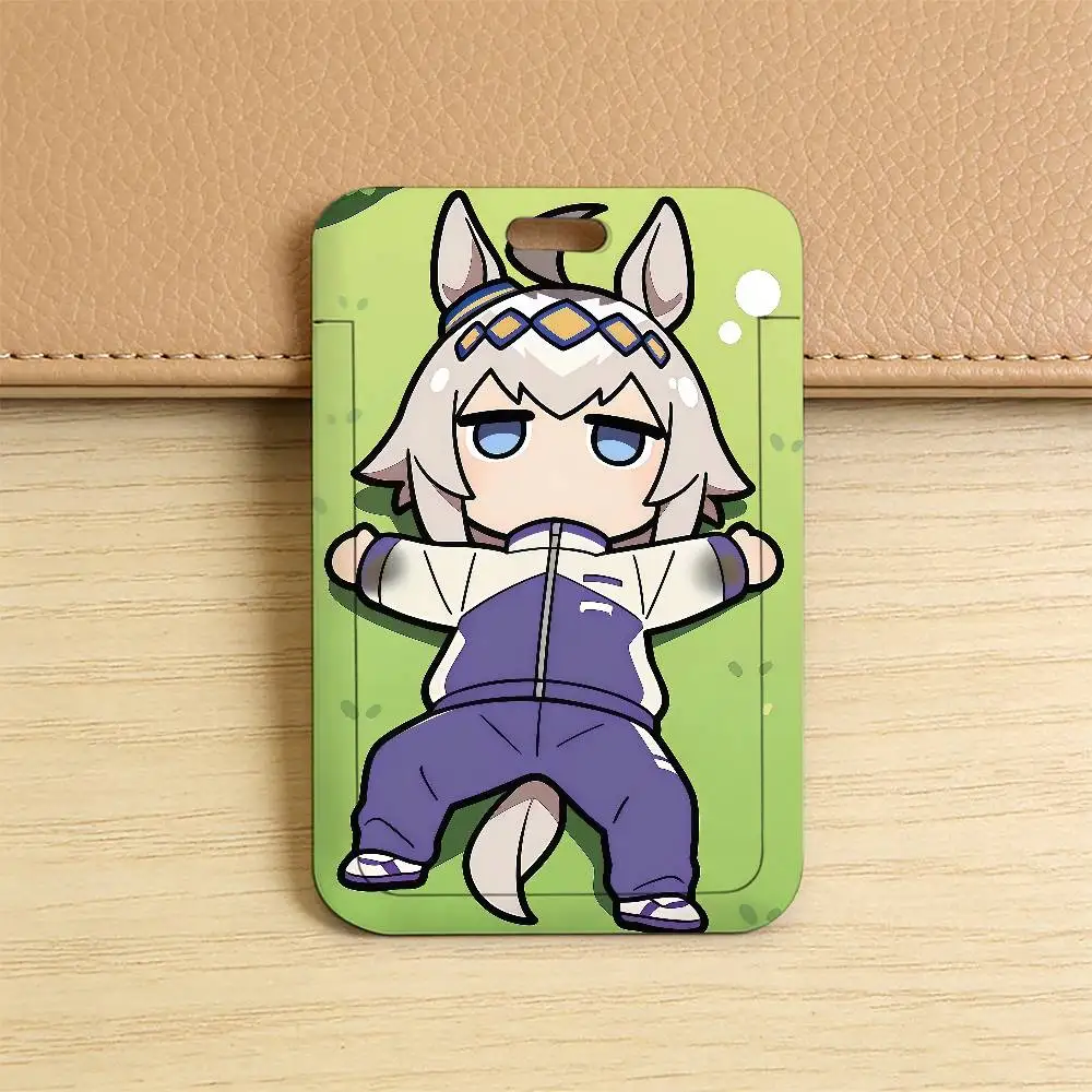 Game U-Umamusume Pretty Derby K Kunststoff-Schiebeabdeckung Schlüsselband Arbeitsausweis-Tasche Bus Studenten-Foto-Idol-Ausweishalter Mitarbeiter – Detail 11