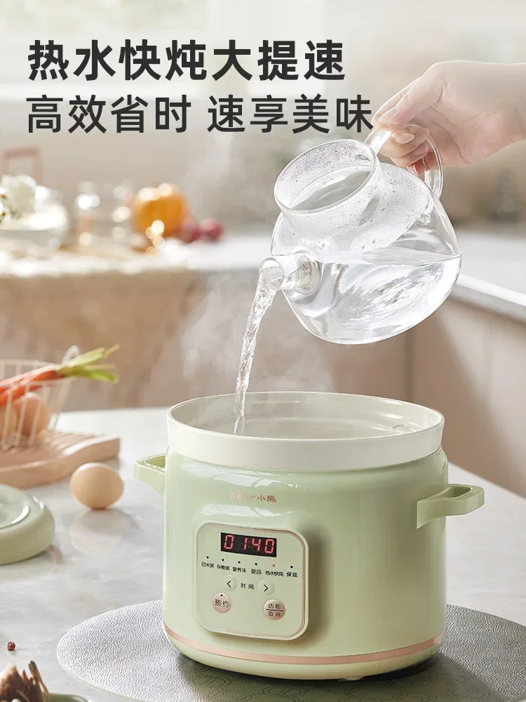 220V Electric Stewpot with Ceramic Material and Soup/Baby Food Cooking Function