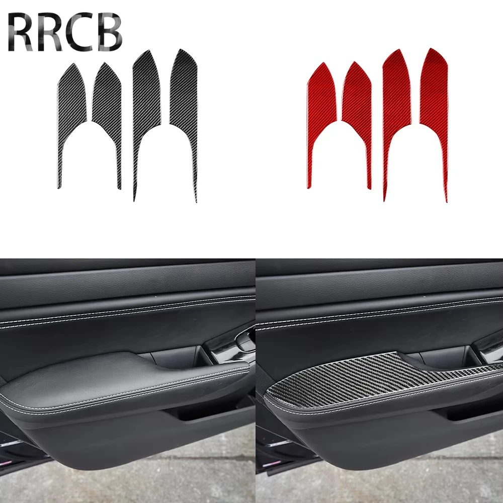 

For Nissan Teana Altima 2019-2024 Real Carbon Fiber Door Handle Armrest Accessories Interior Cover Tuning Stickers Auto Trim