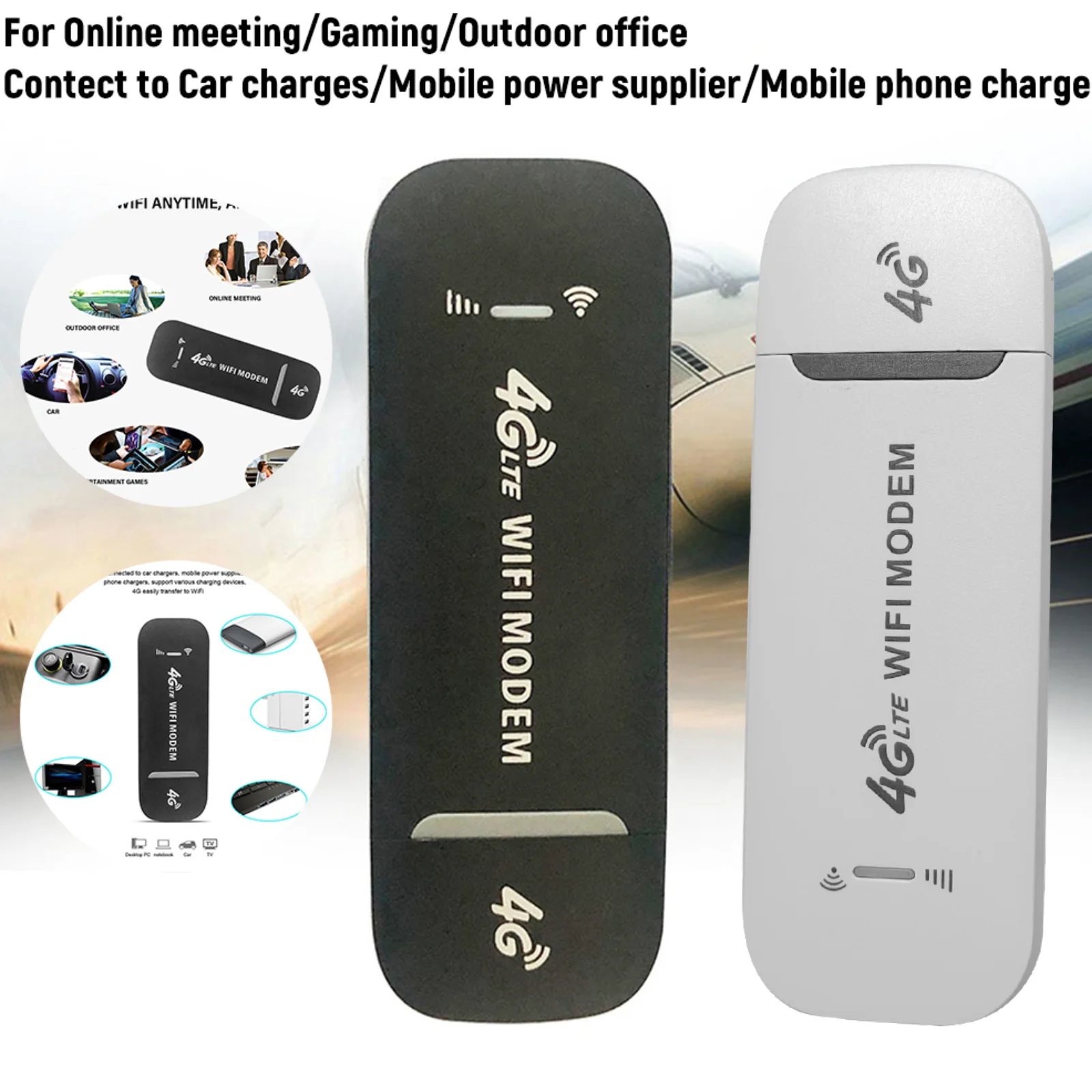 

4G LTE Router USB Modem Dongle 150Mbps Wireless Modem Stick Pocket WIFI Router with SIM Card Slot Outdoor Travel Mobile Hotspot