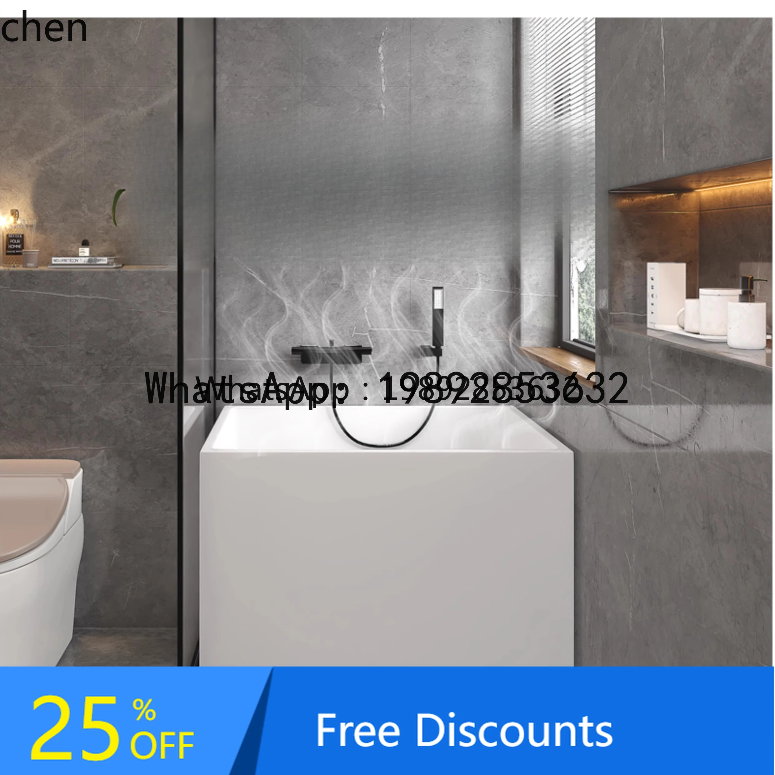 T23 small apartment mini deep bubble freestanding removable bathtub bath acrylic bathtub