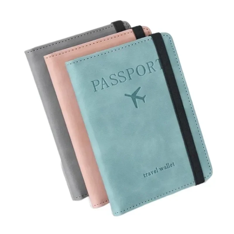 Passport Holder Business Travel Men Passport Cover Case Sleeve with Inner SIM ID Credit Cards Slot PU Leather Passport Protector