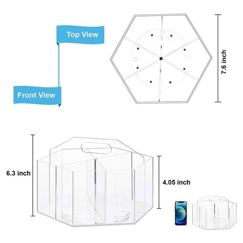 Imagem -03 - Acrílico Caneta Titular 360-degree Rotação Claro Caneta Organizador Desktop Papelaria Organizador Caddy para a Escola de Escritório