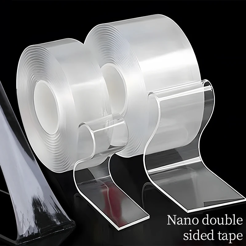 1PCS Nano Tape Super Strong Double Sided Sticky Tape Washable Reusable Transparent Nano Tape Office Kitchen Storage Fixed