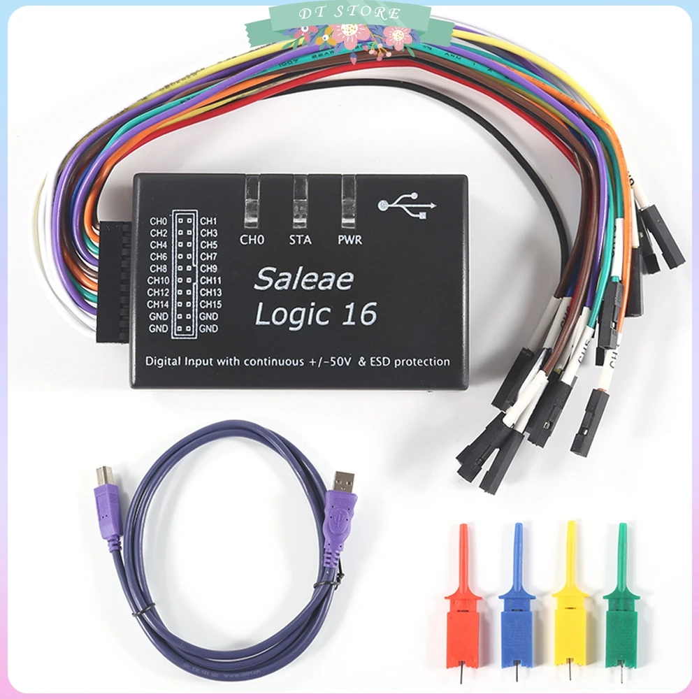 Saleae Logic Usb Logic Analyzer Multi System for Official Version Sample Rate 100M 16 Channels Instruments