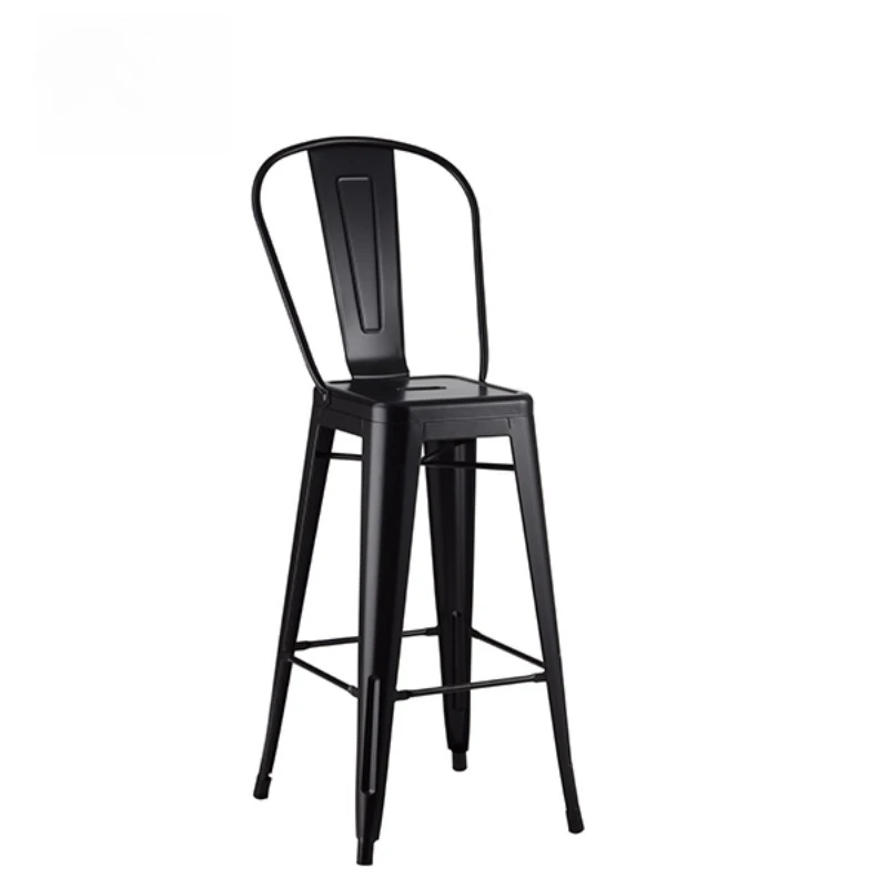 Modern Design Counter Height Coffee Restaurant Stool Dining Metal Industrial High Bar Chair