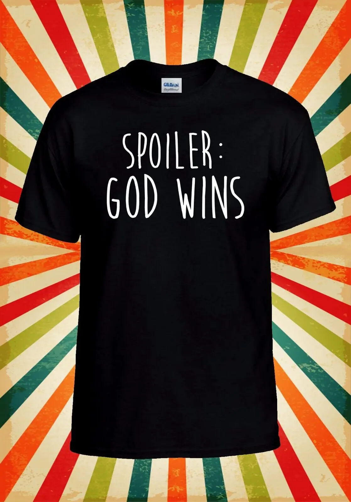 Spoiler God Wins Alert Funny Cool Baseball T Shirt Top 2985