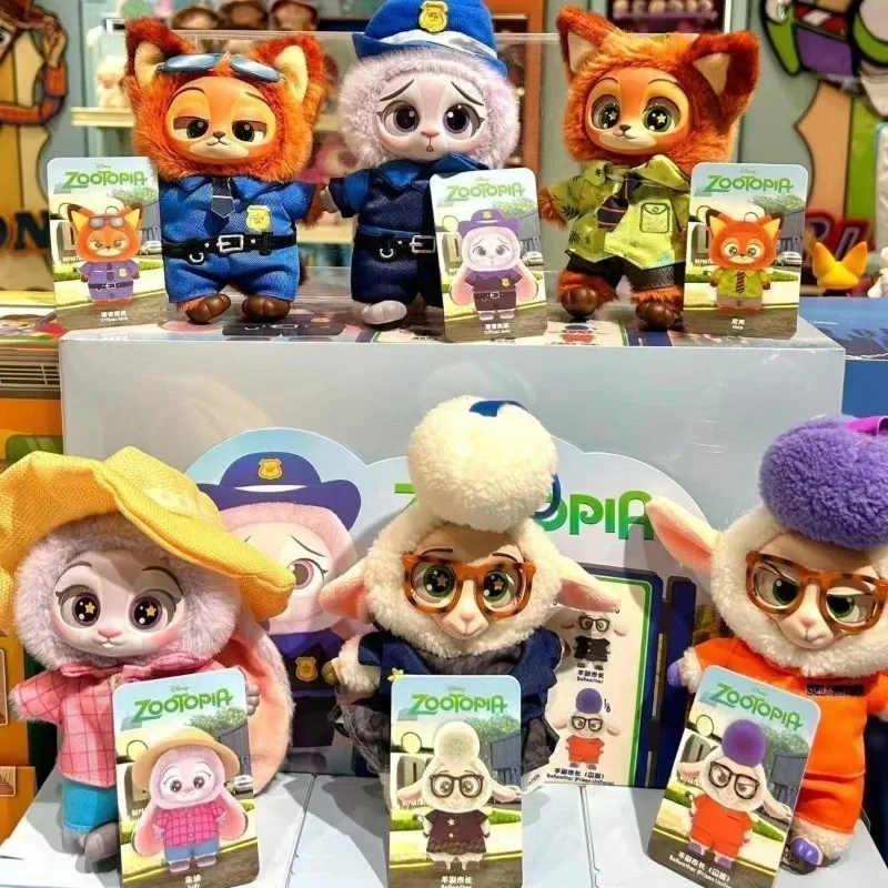 

Disney Zootopia blind box cute Nick Judy plush vinyl doll mysterious box cartoon cartoon collection model toys kawaii plush
