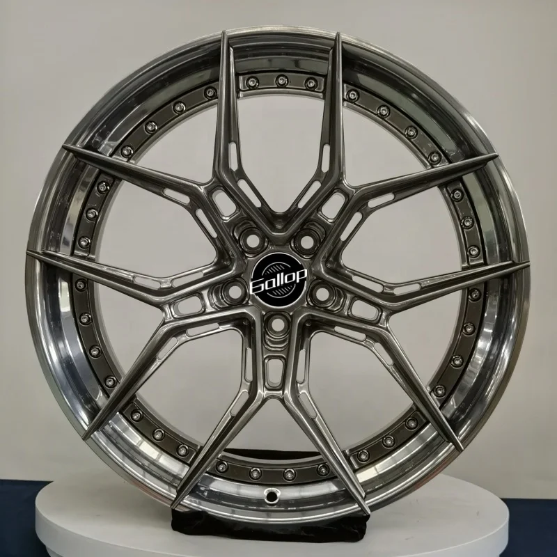 

Custom 2-Piece Forged Rims Wheels 5x114.3 20 21 22 Inch Hyper Black Finish New Passenger Car Wheels For Audi Models RS A8 Q7