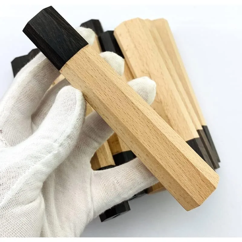 Japanese-style kitchen knife handle - octagonal handle - solid wood handle - fish raw food handle - fish head handle
