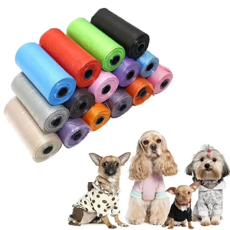 15pcs Dog Poop Bag Degradation Disposable Garbage Bag Carton Pick Up Toilet Bags Cat Waste Bags Outdoor Cleaning Poop Bag