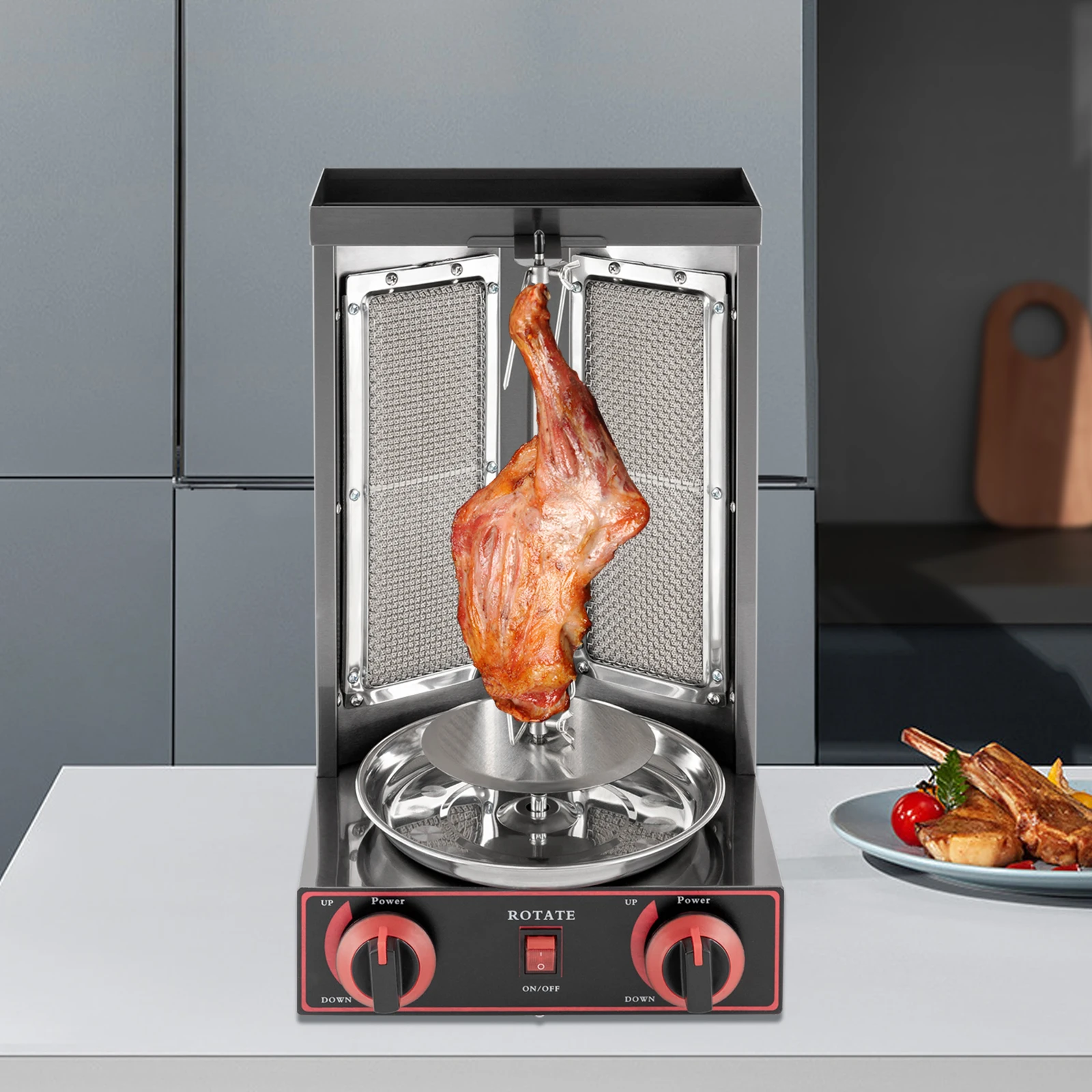 3KW 220V Vertical Gyros Dönergerät Döner Grill Dönermaschine Hähnchengrill Kebab Grill