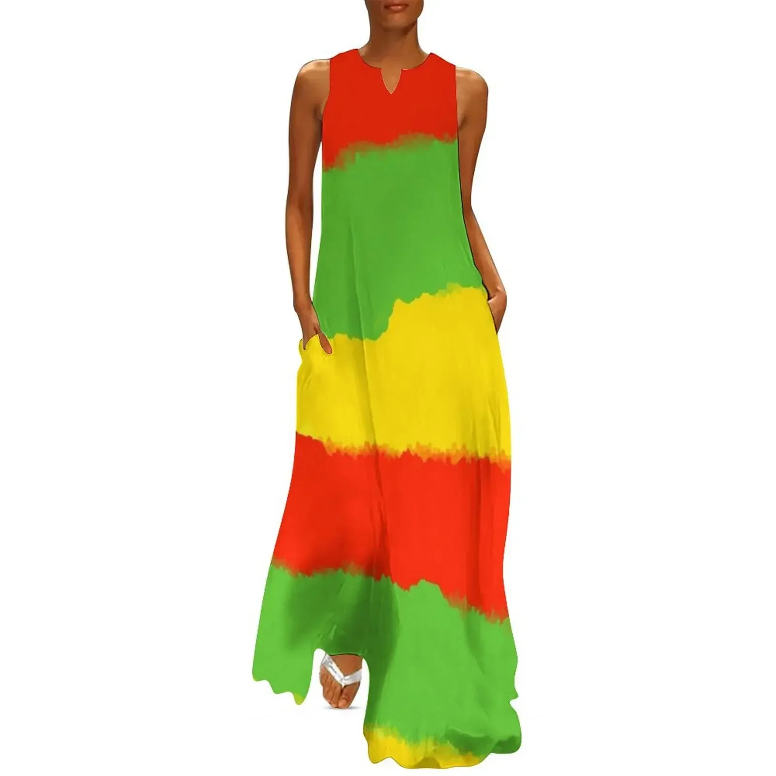 

Rasta colors Long Dress woman dress summer clothes for women womens dress