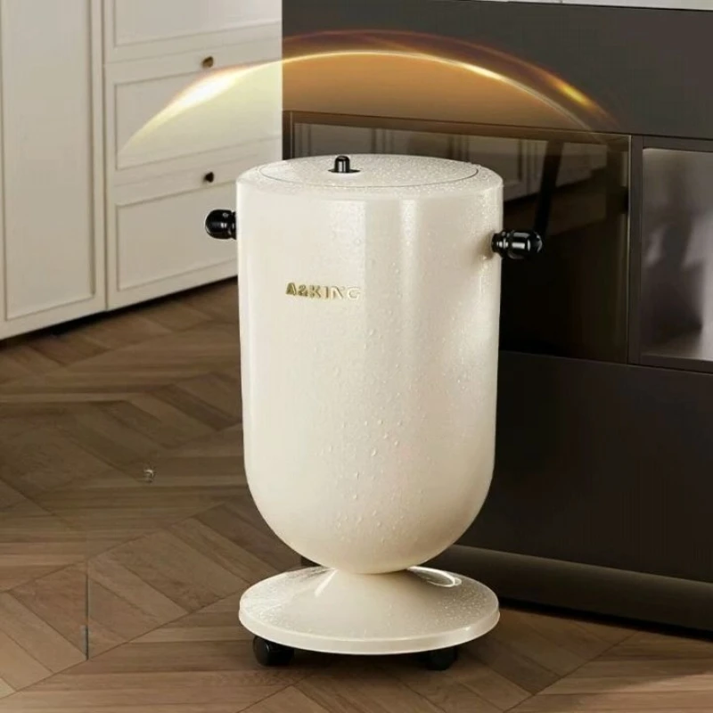 

Movable Waste Bins Living Room Large Capacity Trash Can Kitchen Food Waste Disposal Storage Bucket Modern Trash Can with Wheels