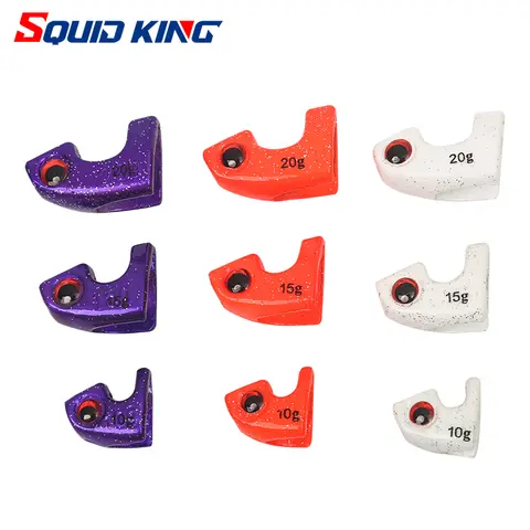FSDZSO 발광 EGI 싱커, 오징어 지그 증가, 무게추 낚시 미끼 액세서리, 오징어 갑오징어 문어 낚시용 태클, 2 개