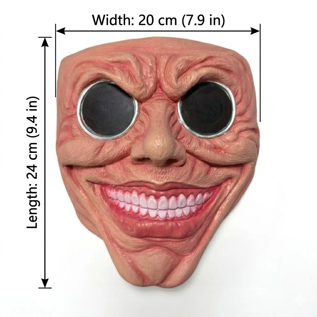 Scary Smile Black Hole Half Face Mask Horror Halloween Cosplay Mask Funny Creepy Party Costume Props Adult Masquerade Masks view 2