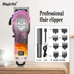 Magicful Hair Trimmer For Men Fashion Professional Hair Rechargeable Li-ion Battery Shaving Adjustable Electric Hair Clipper