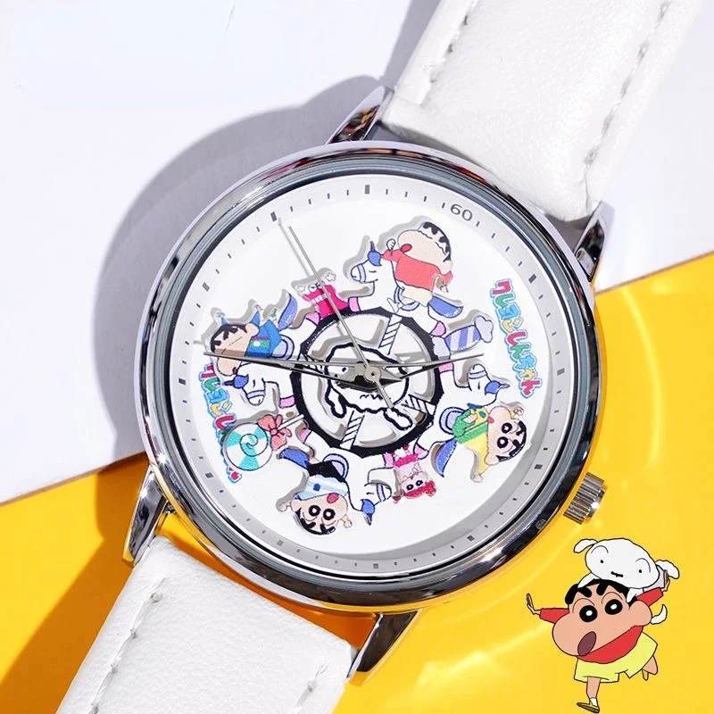 Anime Cartoon Flywheel Watch para estudante, roda gigante, mostrador rotativo de 360 graus, relógios de quartzo, presente de aniversário infantil