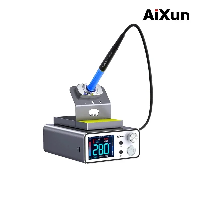 Stazione di saldatura JC AIXUN T3AS 200W T3BS 75W con saldatore elettrico T115/T210/T245 per strumenti di riparazione SMD BGA per telefono cellulare