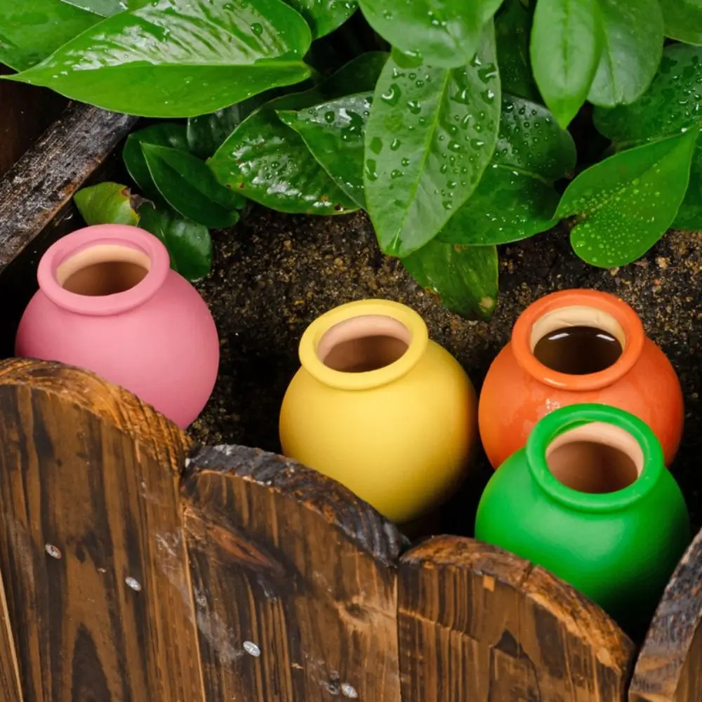 4PCS Self Watering Potted Plant Drip Irrigator Ceramics Breathable Potted Dropper Device Conical Plug Rod Water-saving