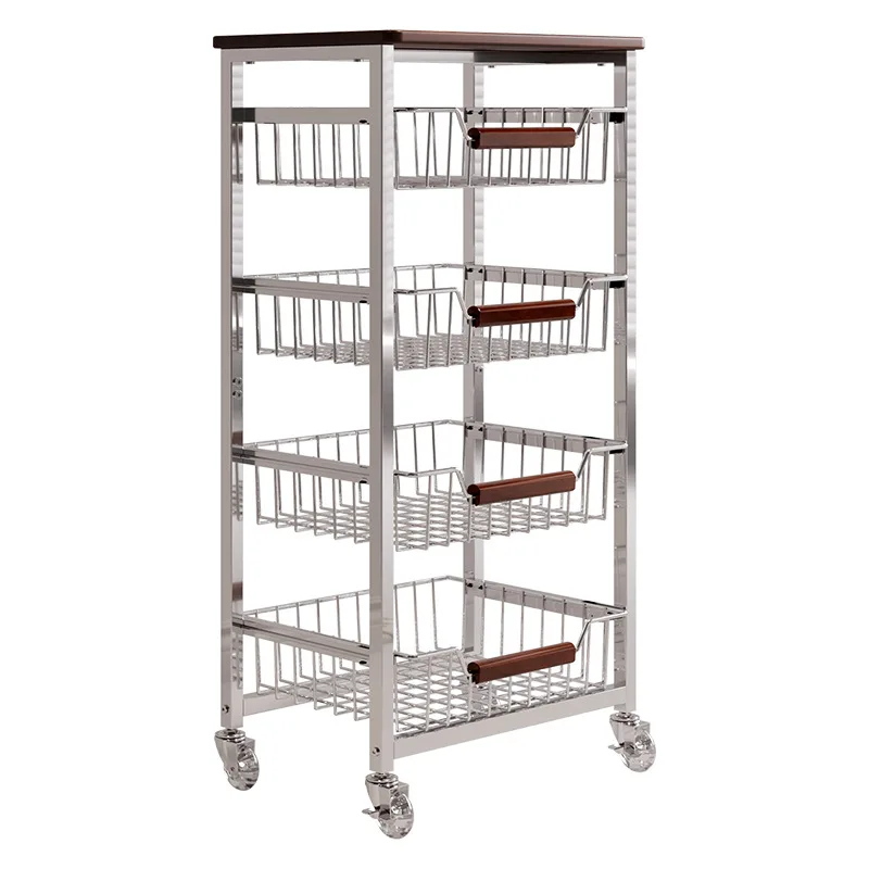

Medieval style movable five-layer snack trolley rack