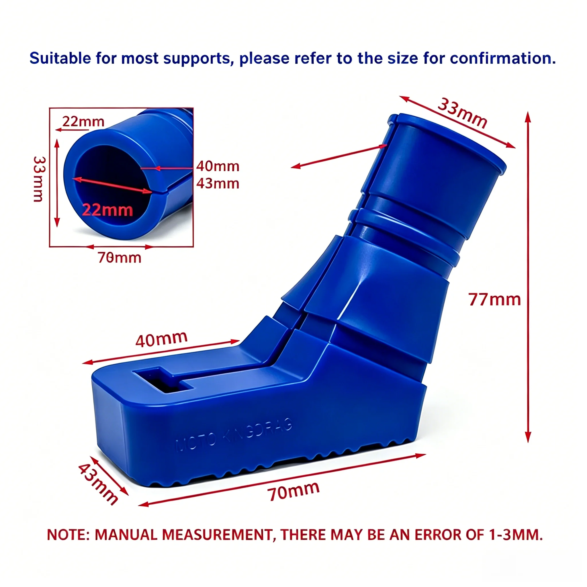 Zeri ACC Motorcycle Stand Pad Kickstand Rubber Support Plate Outdoor Parking Foot Side Stand Base Kickstand Holder Pad