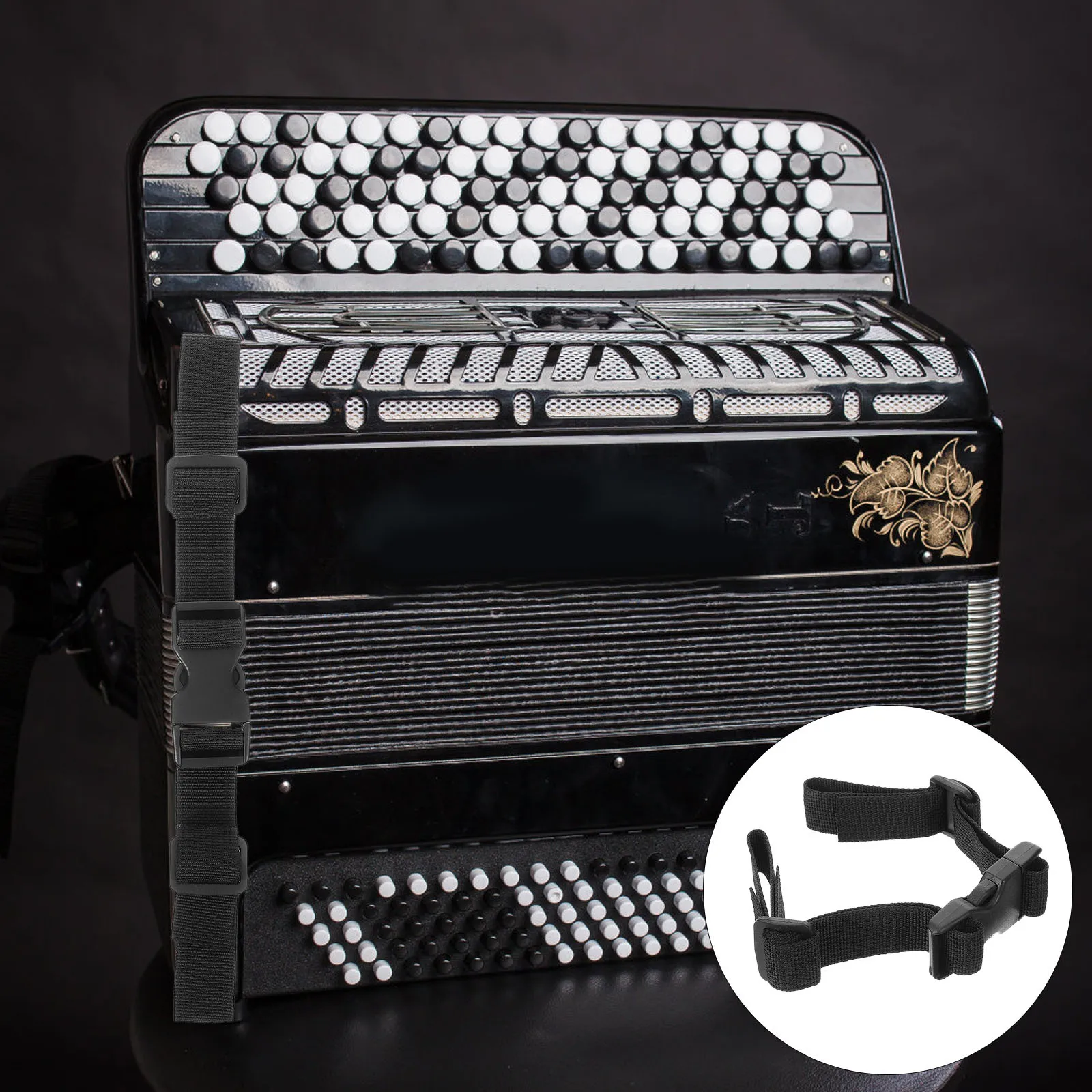 

2pcs Accordion Strap Sturdy Back Support Belt Replacement For Backpack Replaceable Accordion Strap Instrument Shoulder