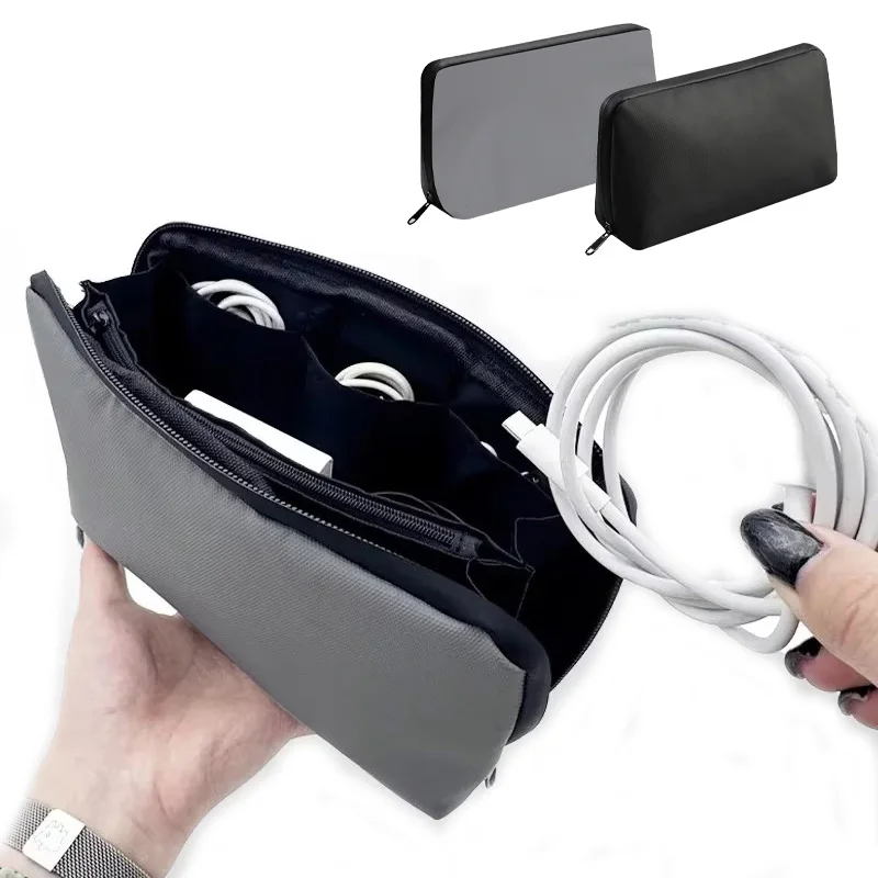 حقيبة تخزين الكابلات الرقمية متعددة الوظائف محول الطاقة كابل البيانات سماعة شاحن صغير محمول قوة البنك حقيبة مستحضرات التجميل